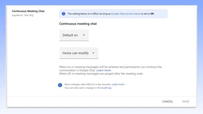 Google Introduces Granular Controls for Continuous Meeting Chat
