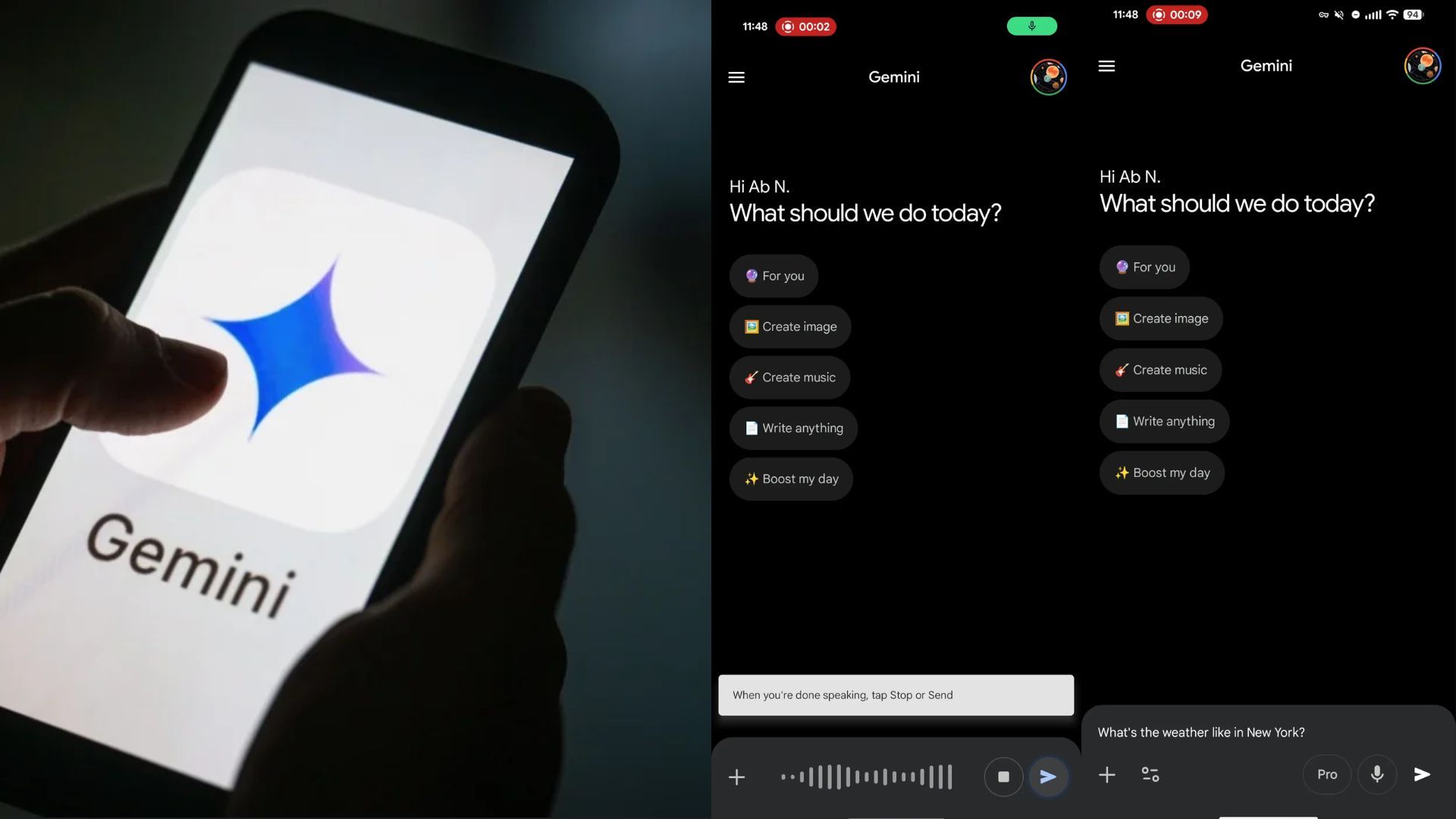 Gemini App Redesigns Voice Input