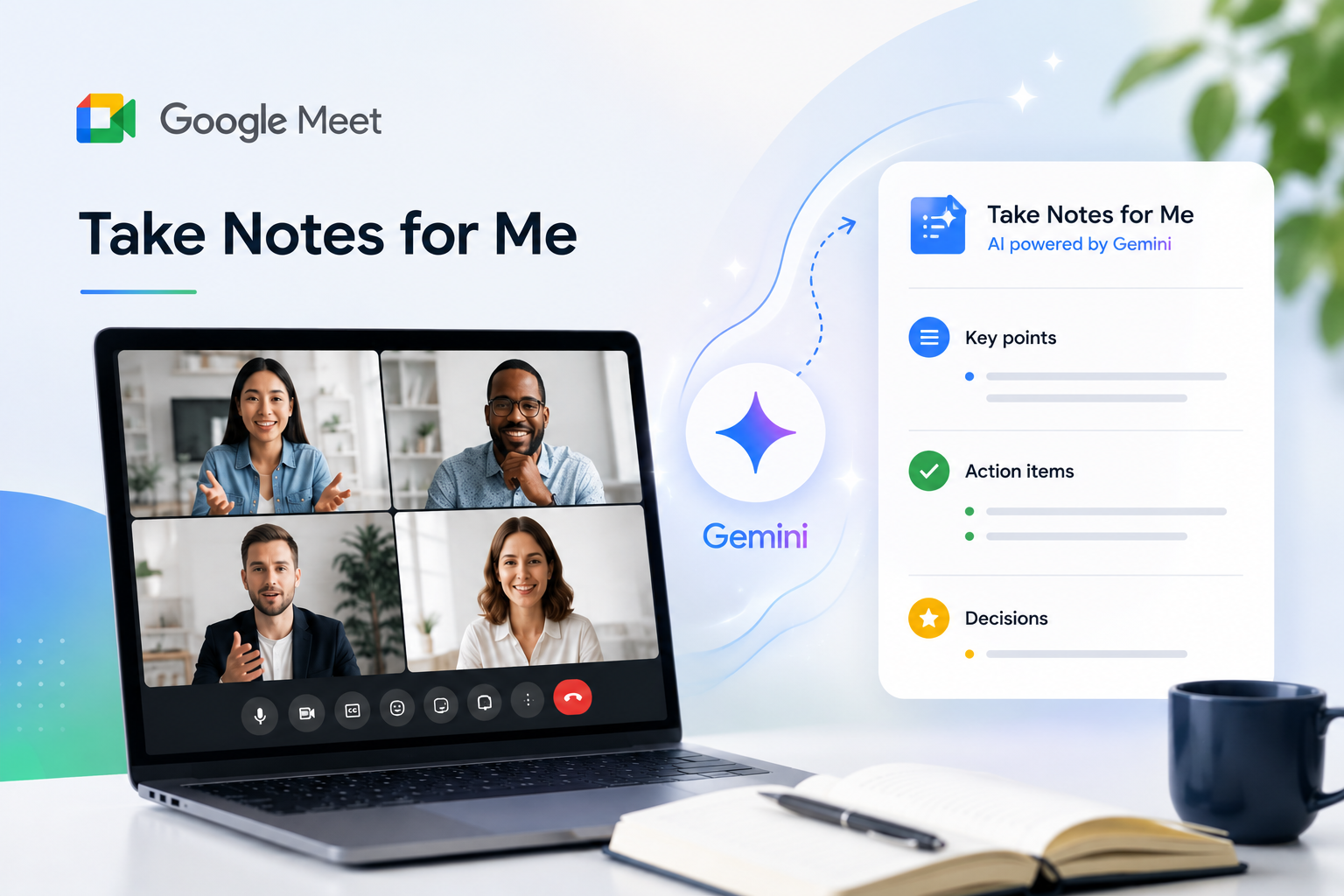 Smarter Meetings Start with "Take Notes for Me" in Google Meet