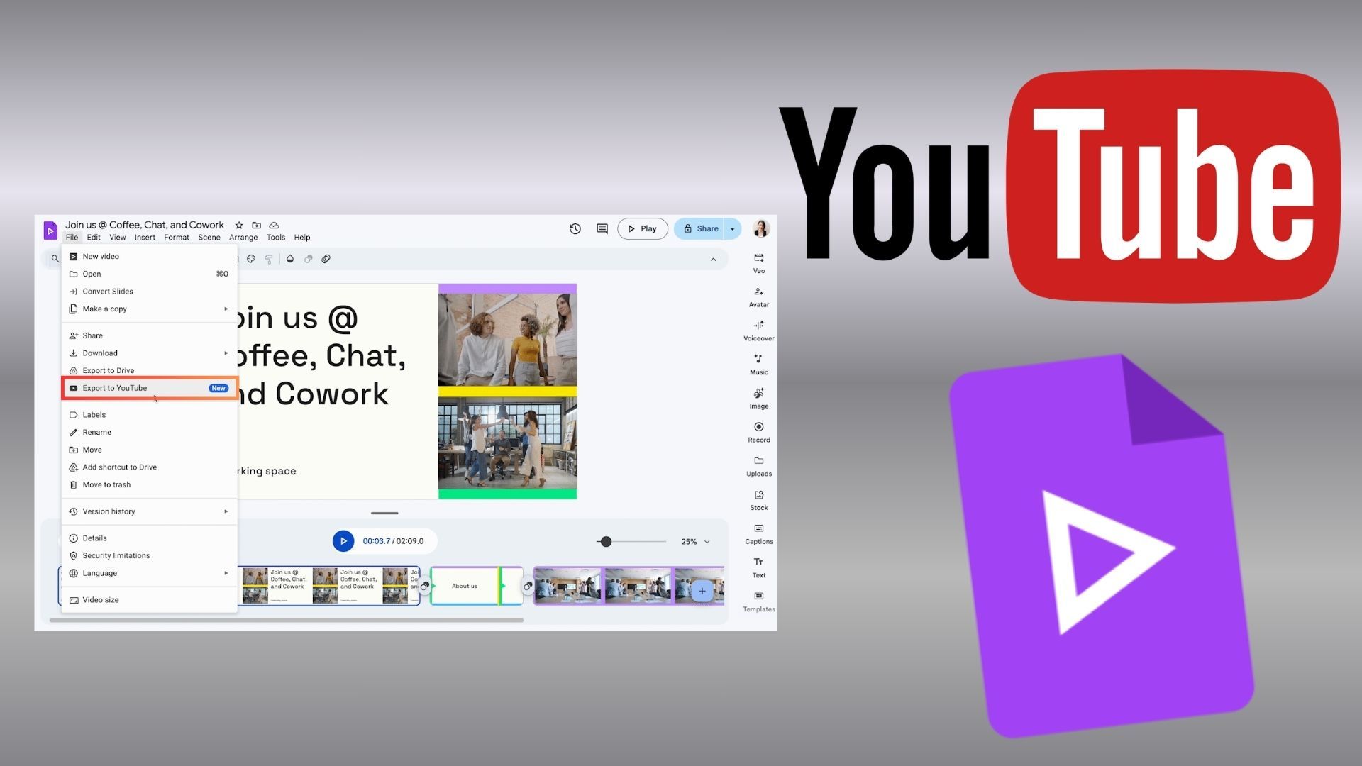 One-Click Publishing: Export Google Vids Directly to YouTube