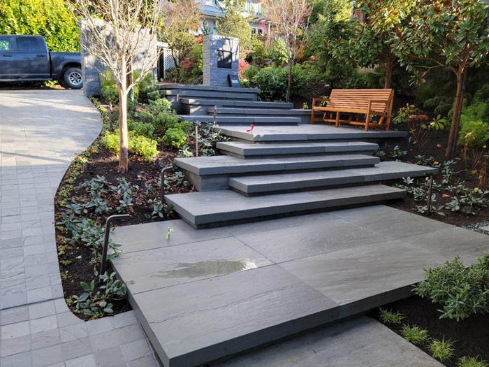 Champagne Grey Stair Treads