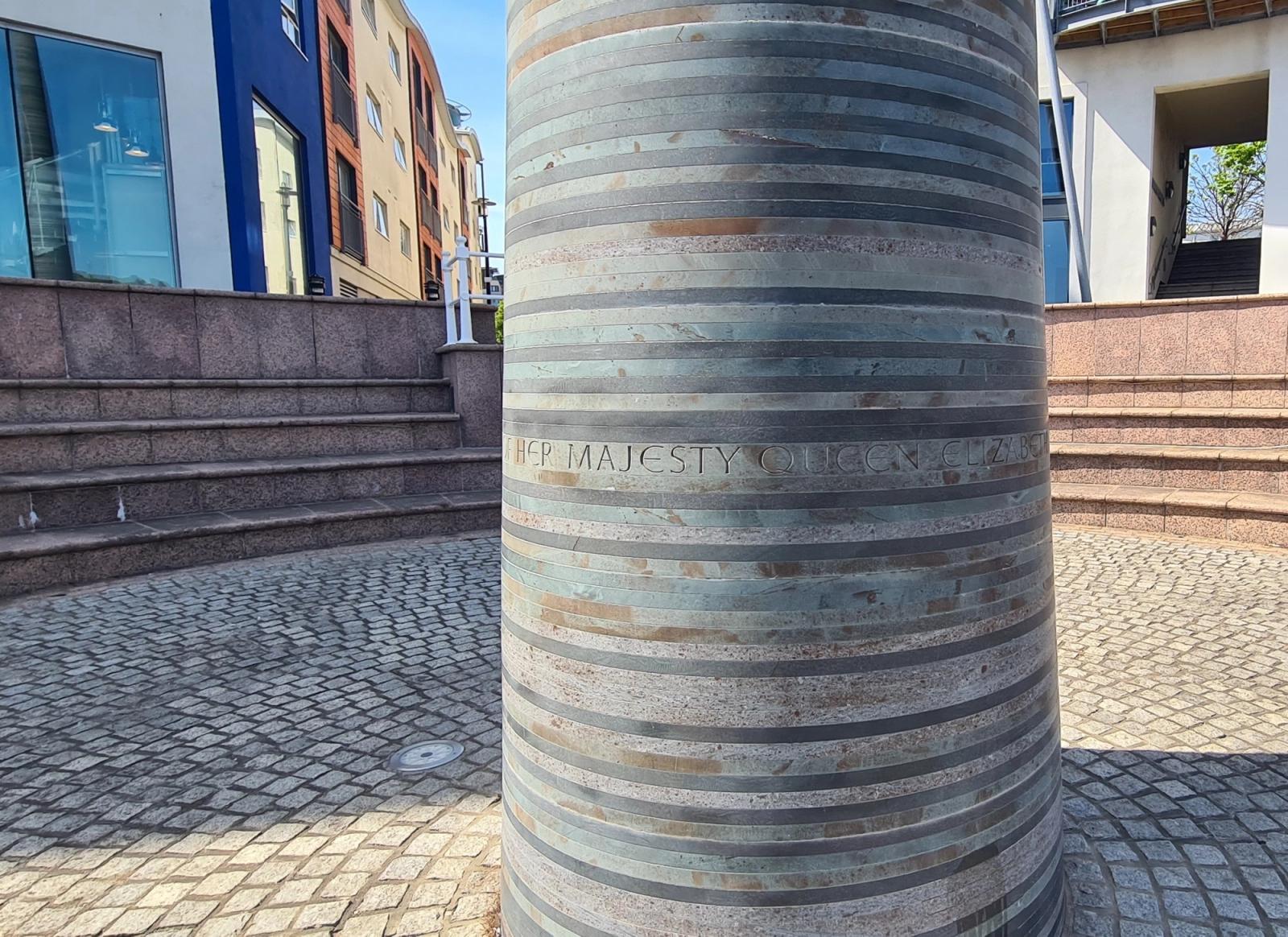 The 14-meter Golden Jubilee Needle in St. Helier, Jersey, was fabricated using PRB Broughton Moor