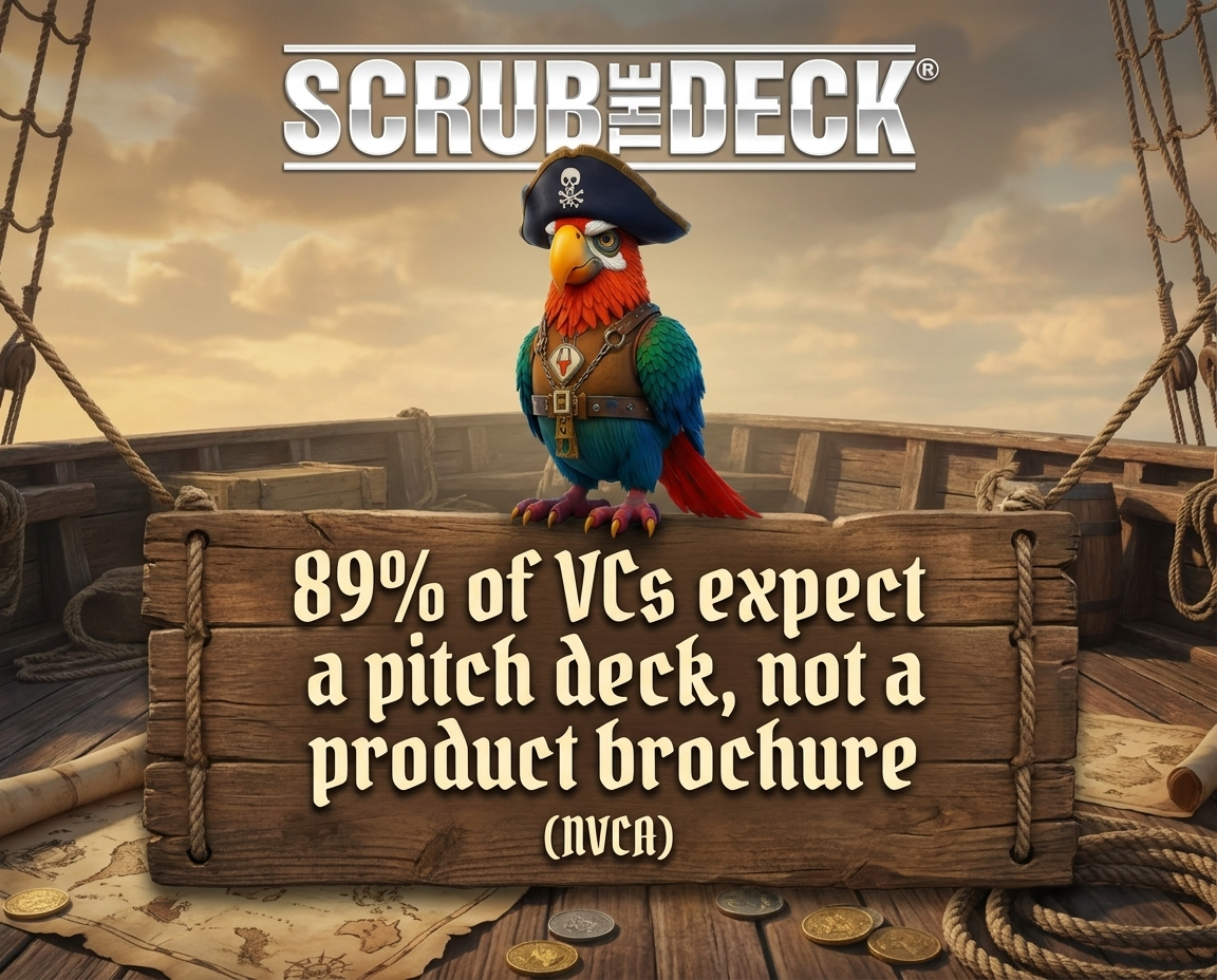 Product Deck vs Investment Deck: The Mistake That Costs Founders Meetings — Scrub the Deck