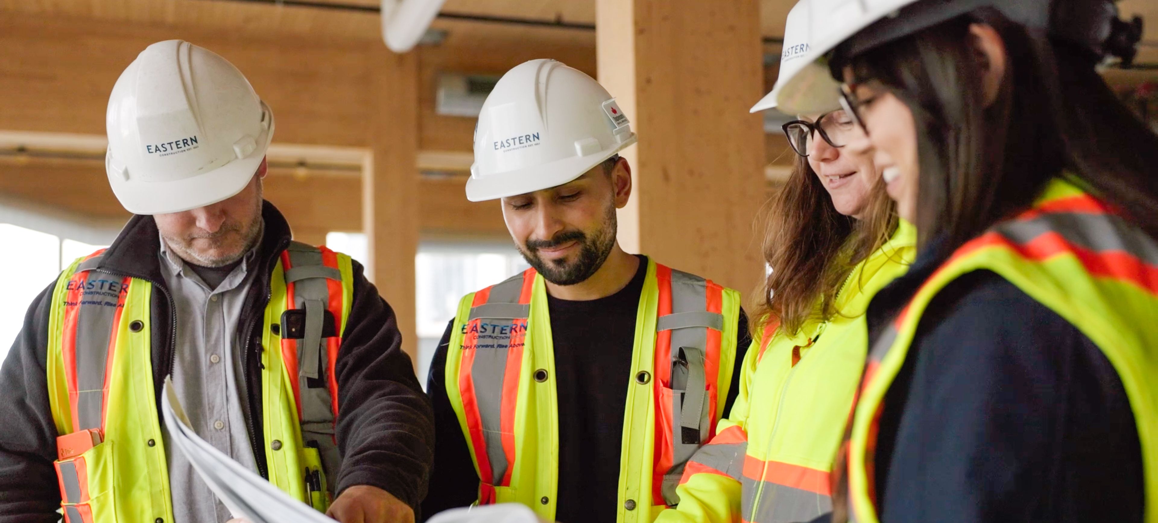 Eastern Team Reviewing Building Drawings