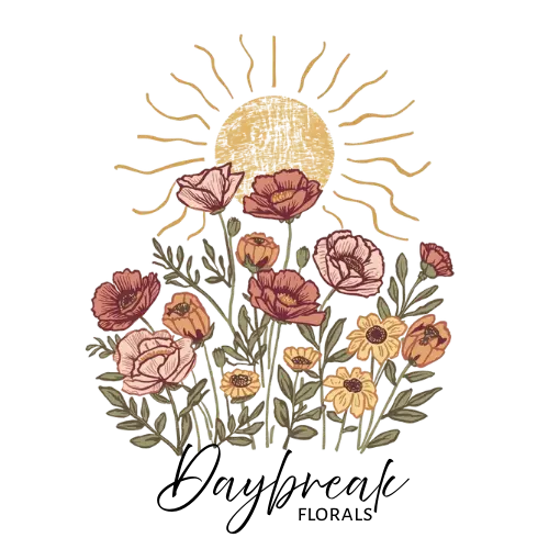 Daybreak Florals vintage logo badge
