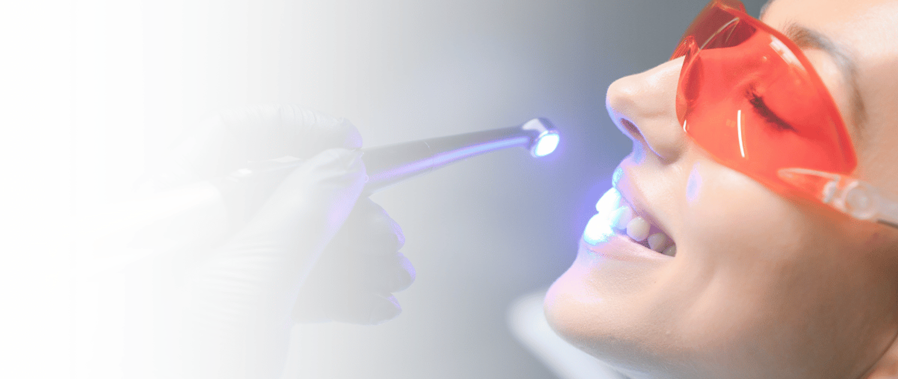 Patient having in-clinic teeth whitening in Peshawar at DentoCorrect