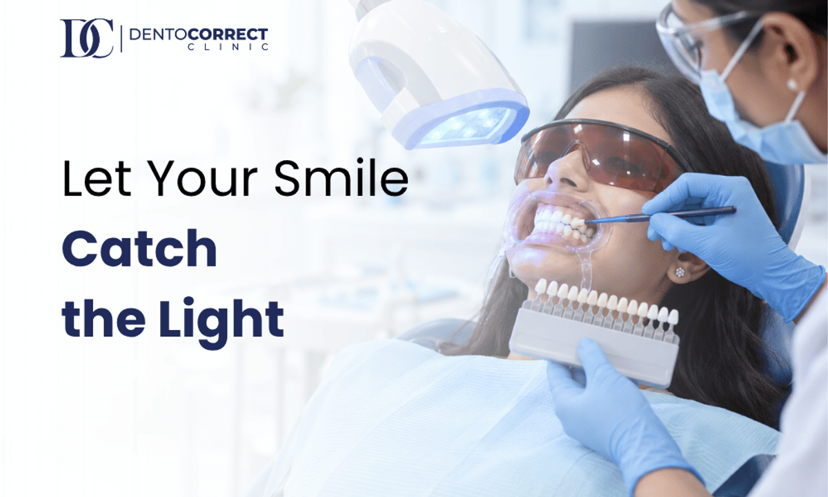Professional teeth whitening in Karachi at the DentoCorrect PECHS clinic