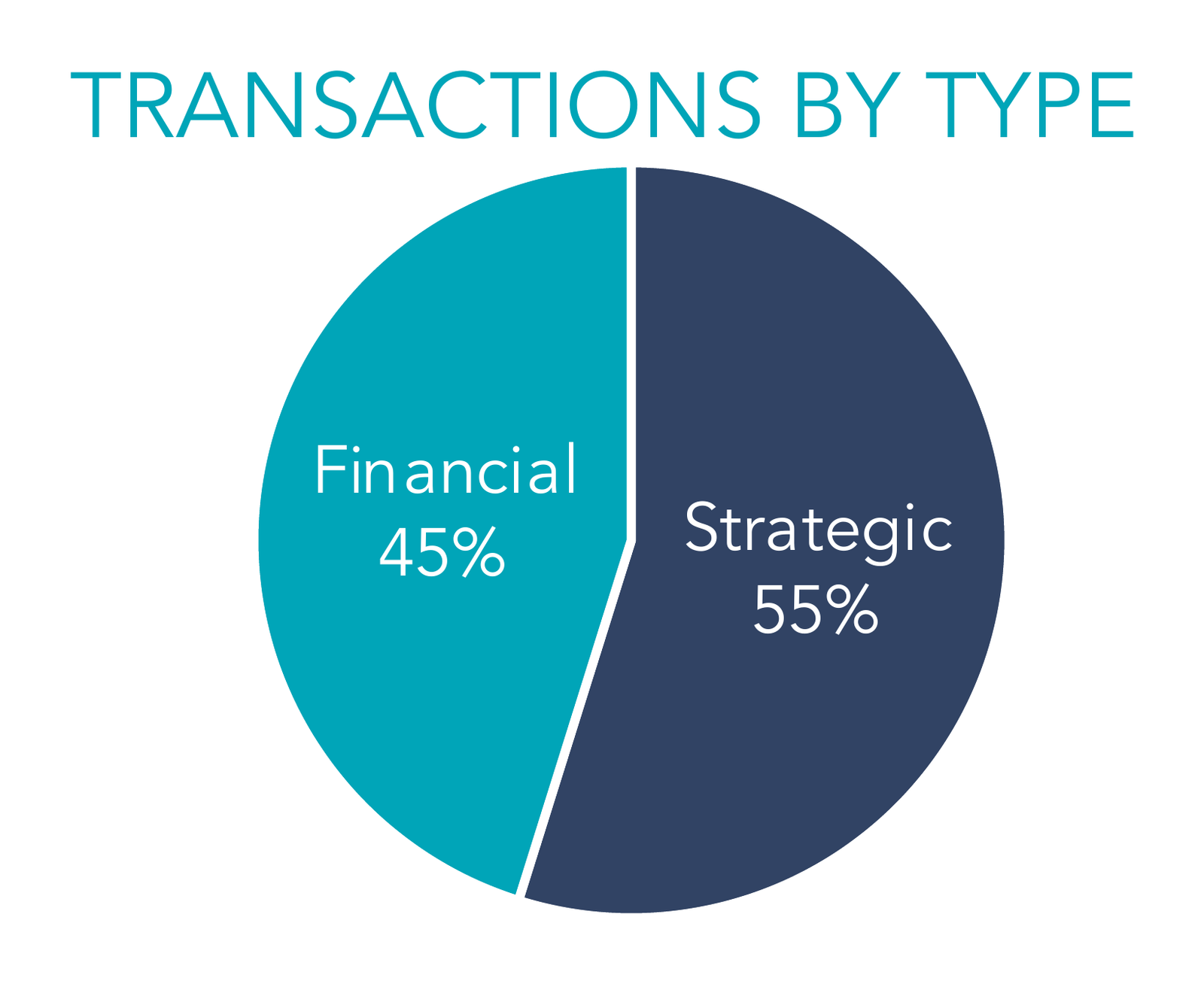 Pie chart of wellness and health services Transactions by Type