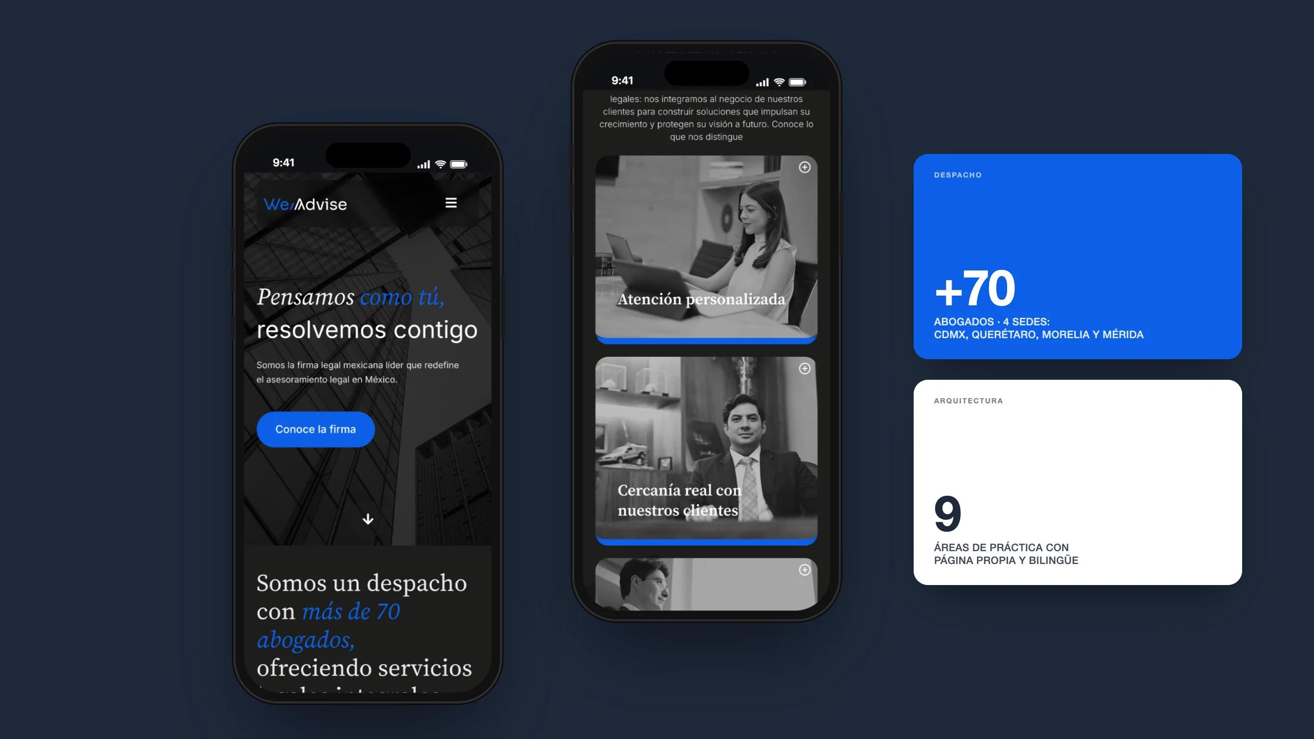 Web WeAdvise — vista 1