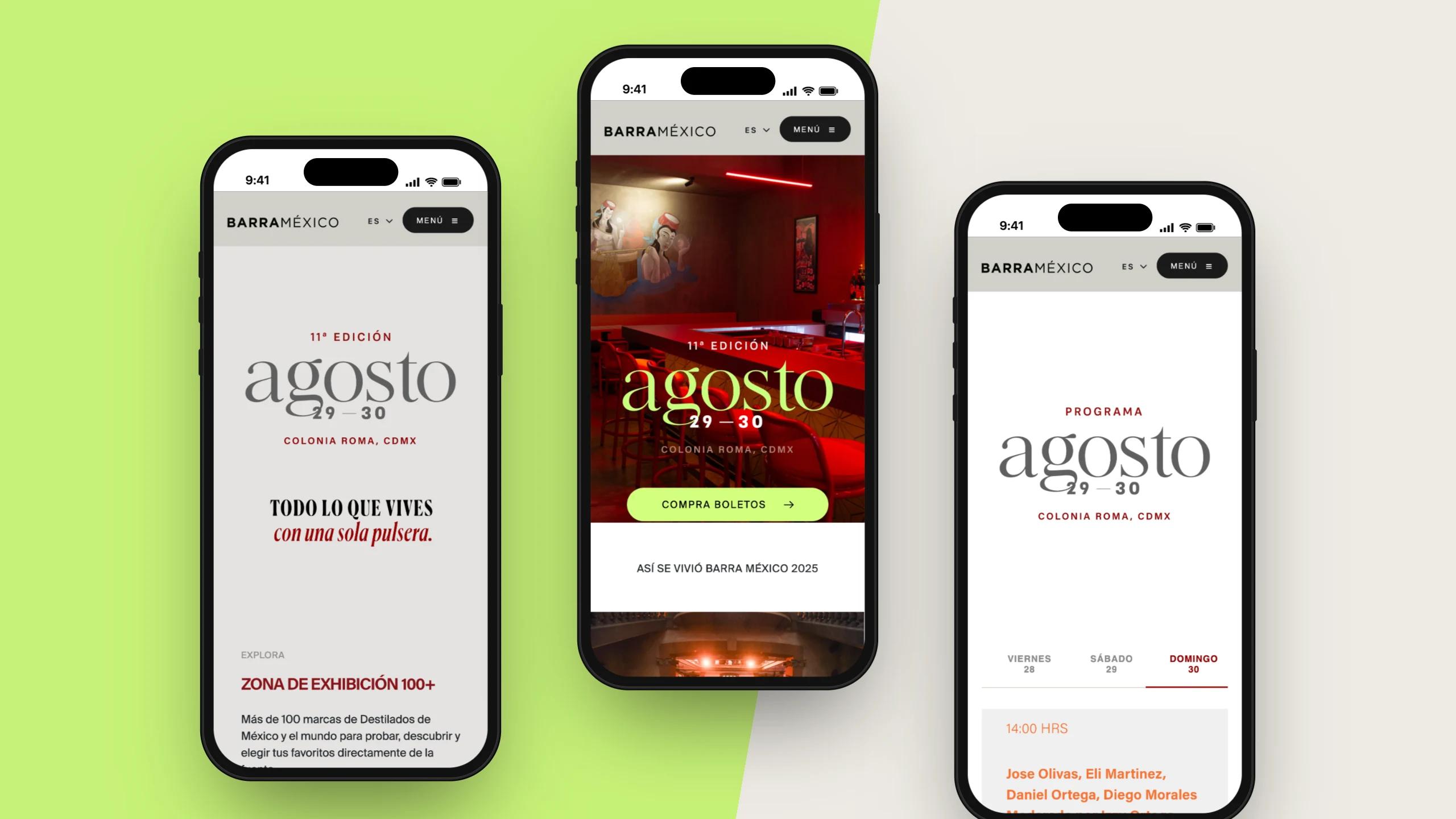 Barra México — home, conoce y programa en iPhone