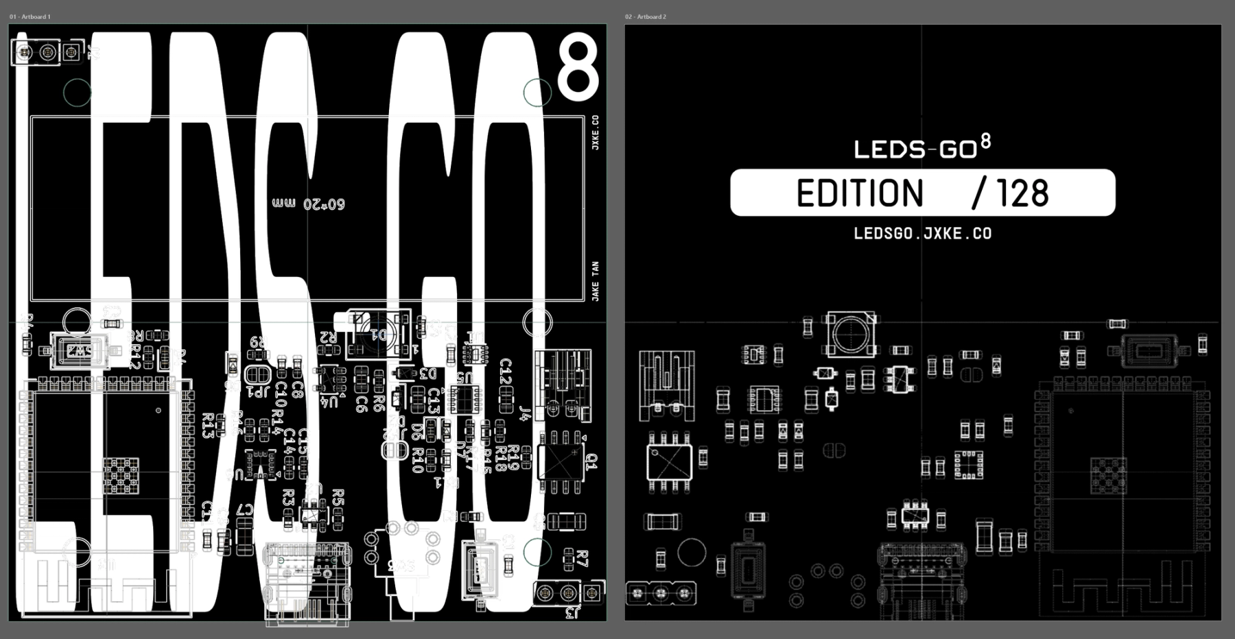 LEDS-GO 8, Visual Computation Device — detail view by Jake Tan (JXKE)