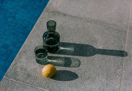 Poolside with drinks carafe