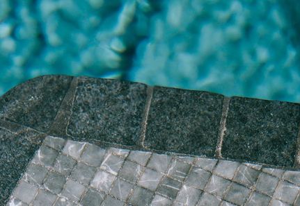 Pool coping and tiling