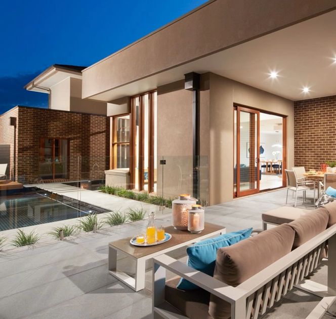 pool side lounge area  landscape design in Camberwell Melbourne