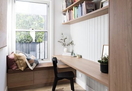 Study nook at Parkview House by Allie Harris and Mint Design