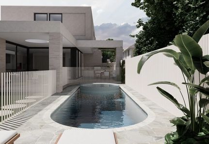 Stunning Swimming Pool Trends for 2024 showing a modern pool with curved ends