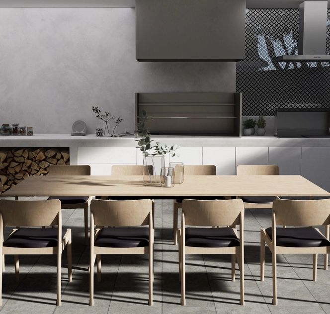 European inspired Greek outdoor kitchen design