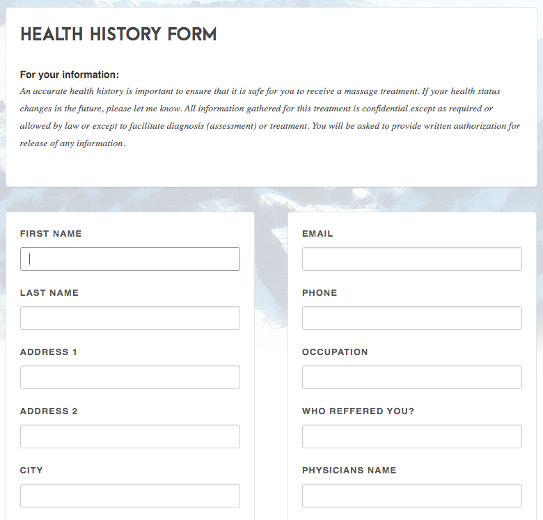 Health History App