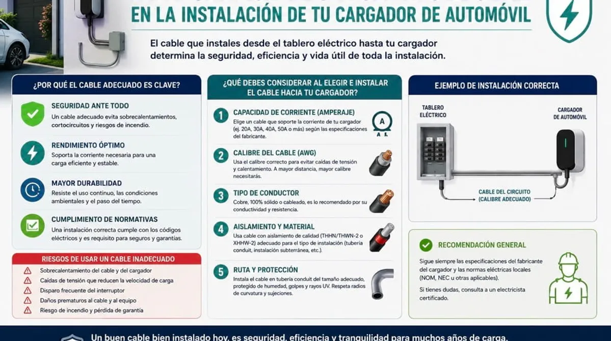 Imagen principal de La importancia de un buen tipo de cable en la instalación de tu cargador de automóvil