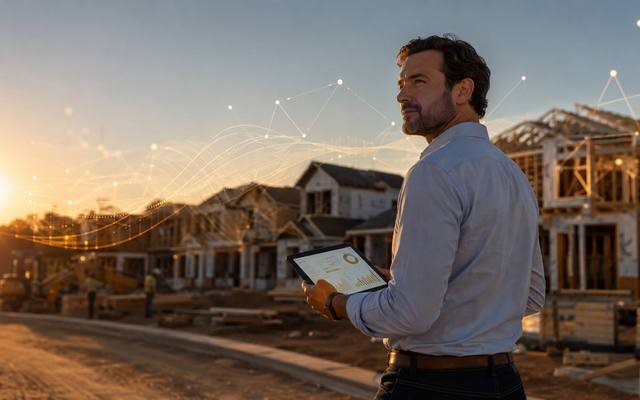 man-holding-tablet-in-new-home-community