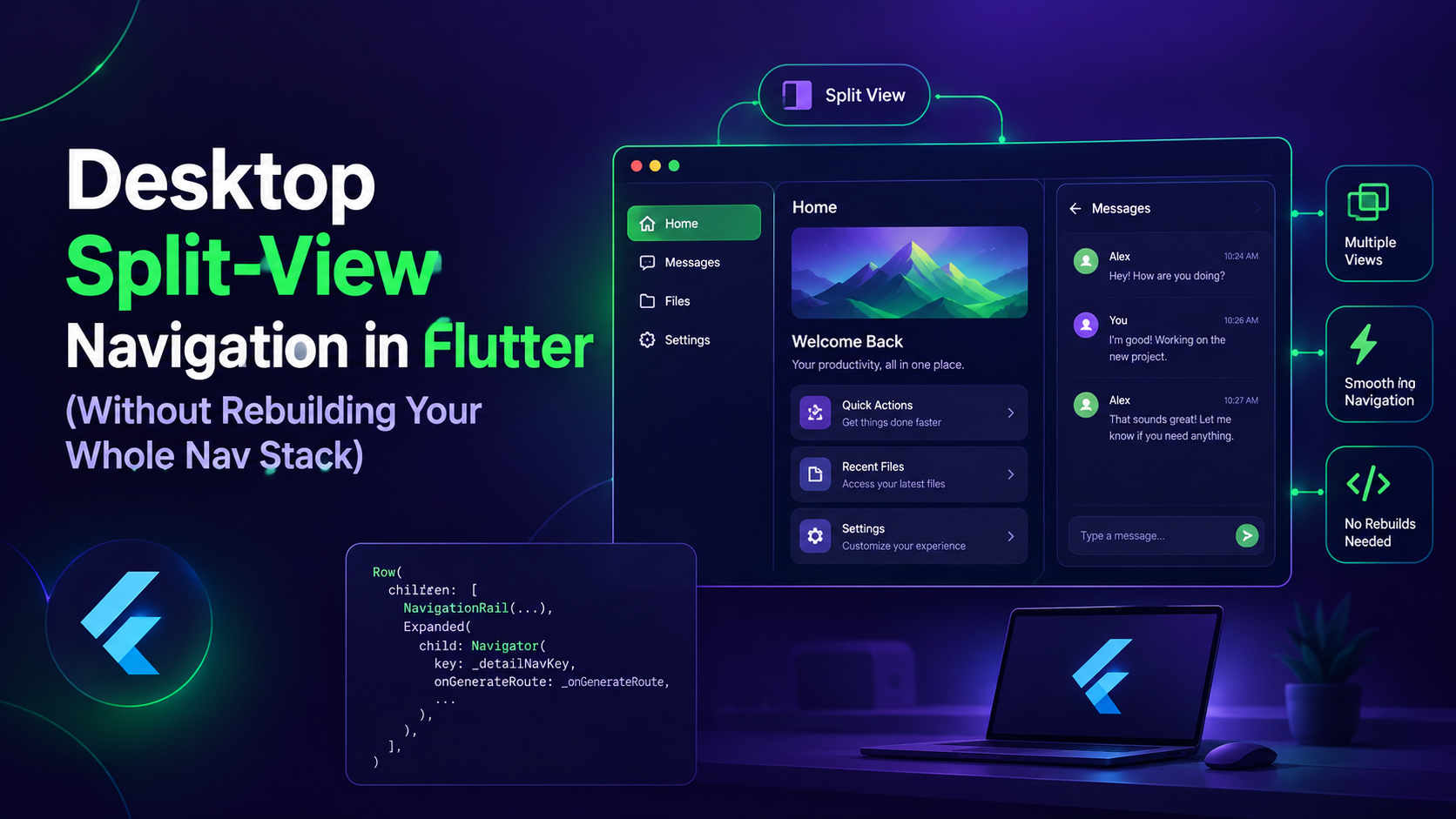 Desktop Split-View Navigation in Flutter (Without Rebuilding Your Whole Nav Stack)