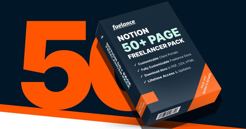 image of Notion 50+ Page Freelancer Pack