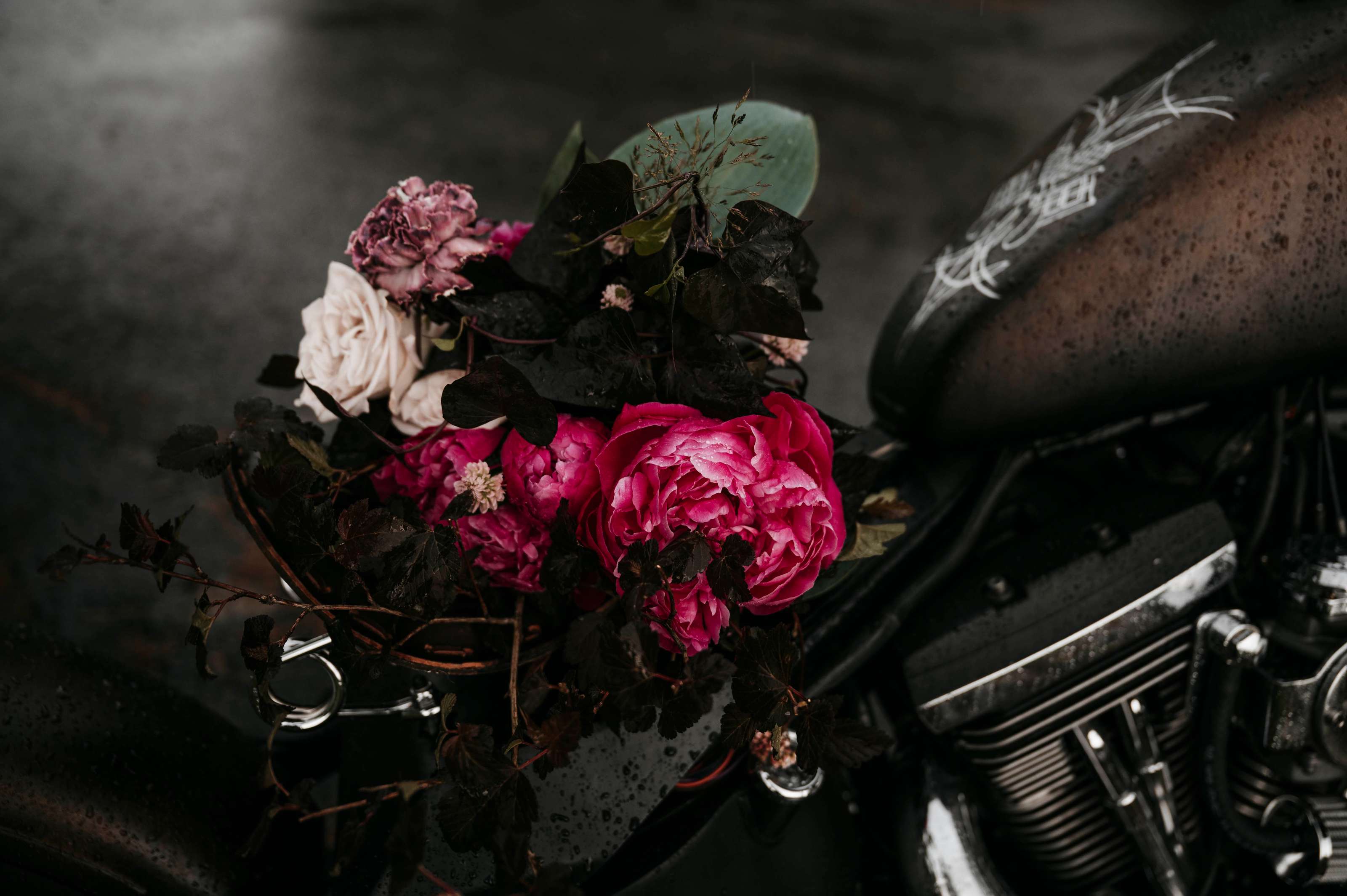 Nydelig brudebukett laget av Kirsten Westergaard