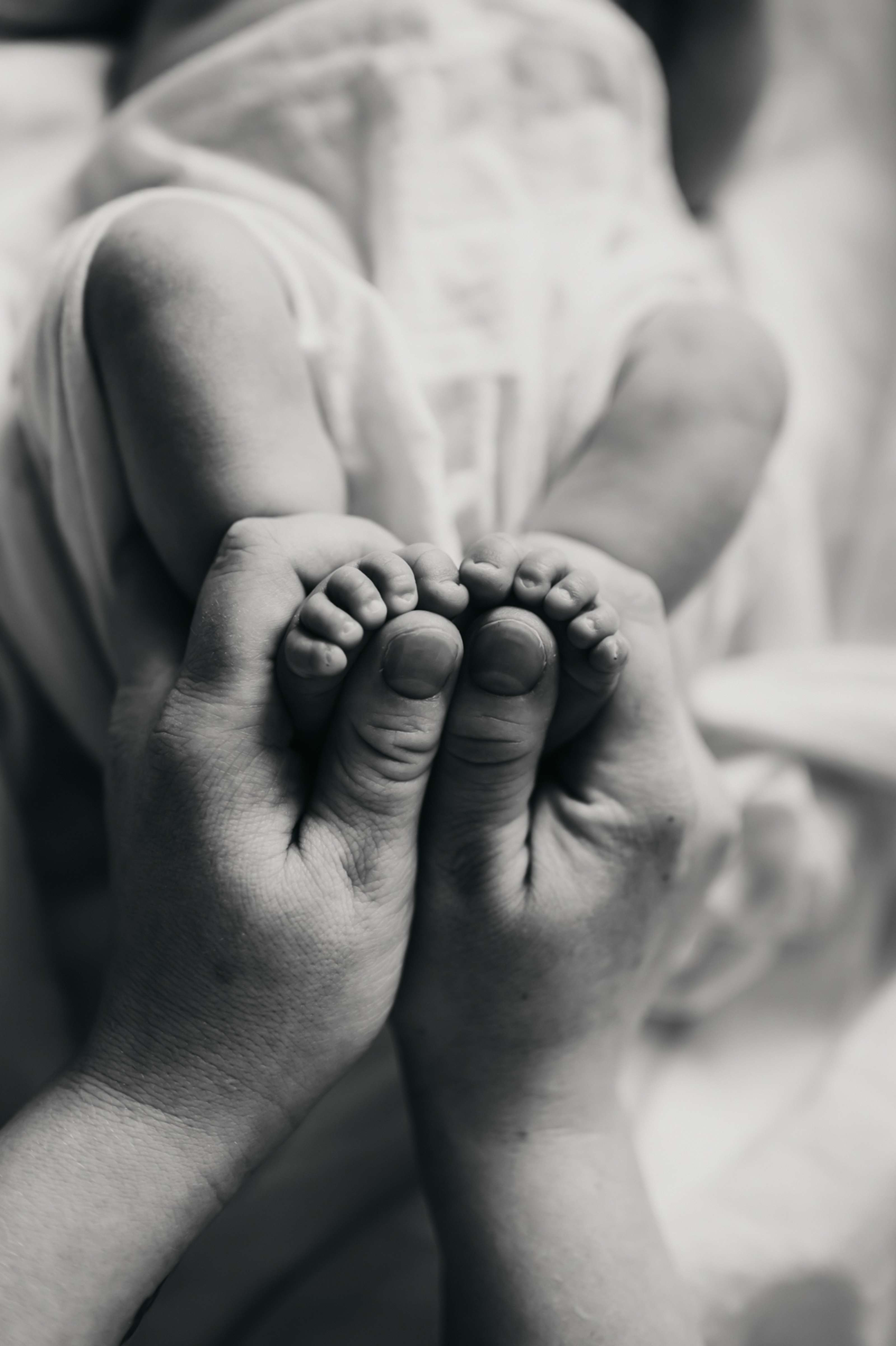Nyfødte ubrukte føtter
