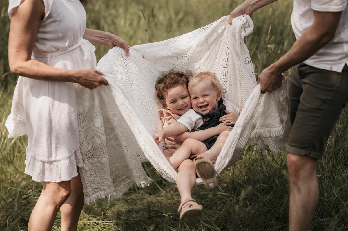 Familieidyll om sommeren