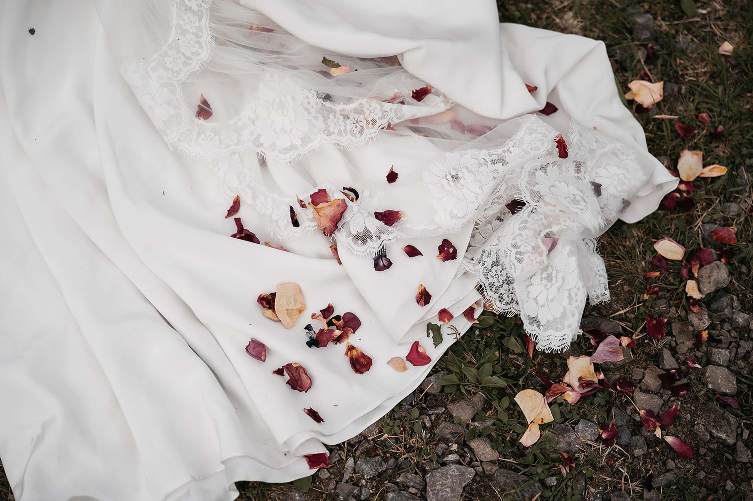 konfetti av roseblader