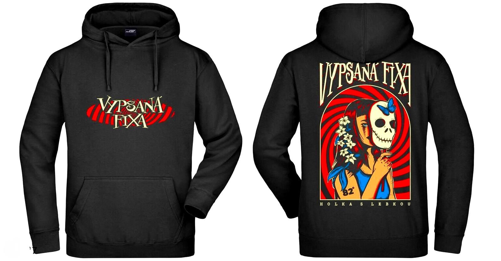 Pánská mikina - Holka s lebkou