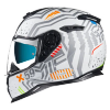 Casca moto NEXX SX.100 Enigma White/Silver MT