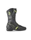 Cizme moto din piele BELA Strip Negru-Galben fluo