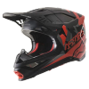 Casca moto Cross-Enduro ALPINESTARS Supertech SM8 Echo Negru-Rosu