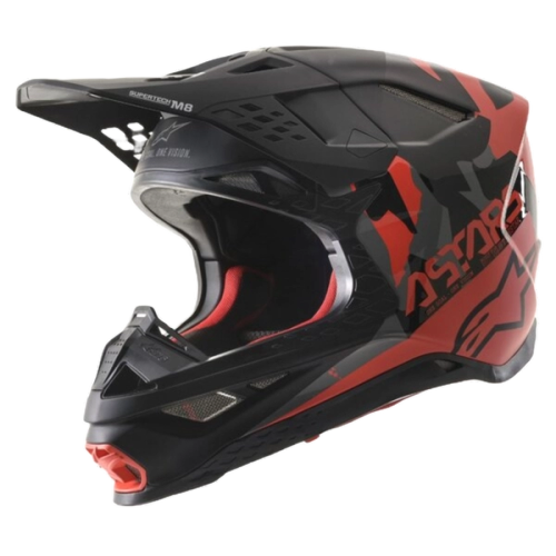 Casca moto Cross-Enduro ALPINESTARS Supertech SM8 Echo Negru-Rosu