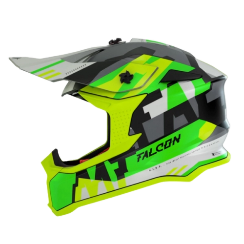 Casca moto Cross-Enduro MT Falcon Arya A3 galben fluor mat