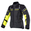 Geaca moto impermeabila CLOVER Outland - 2 Negru-Galben Fluor