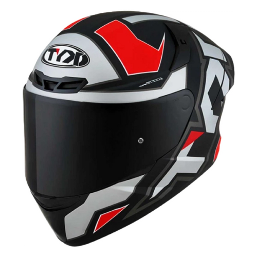 Casca moto KYT TT-Course Electron Rosu-Gri Mat