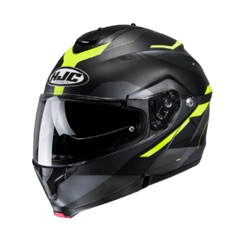 Casca moto modulara HJC C91 Karan Fluor-Gri Mat