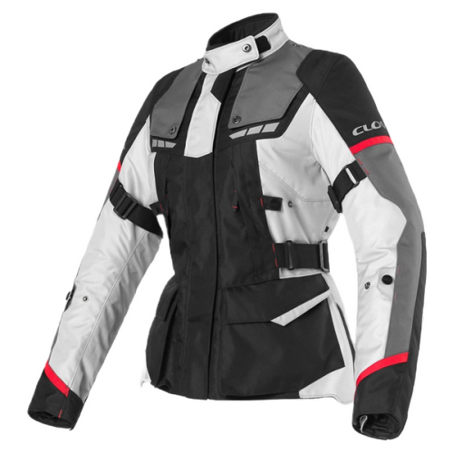 Geaca moto impermeabila CLOVER Scout - 4 Lady Negru-Gri