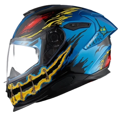 Casca moto NEXX Y.100R Night Rider Sky Blue