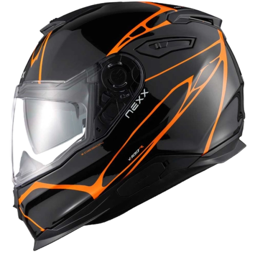 Casca moto NEXX Y.100 B-Side Black Orange