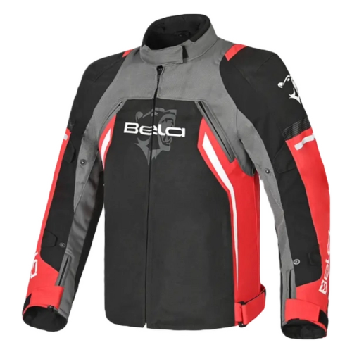 Geaca moto textil BELA Cordaniel Negru-Rosu