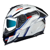 Casca moto NEXX SX.100R Gridline Alb-Albastru MT