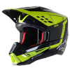 Casca moto Cross-Enduro ALPINESTARS SM5 Beam Negru-Galben Fluo