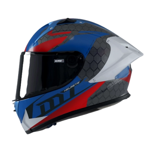 Casca moto MT KRE+ Carbon Projectile D7 Albastru Lucios – 100% carbon – FIM approved