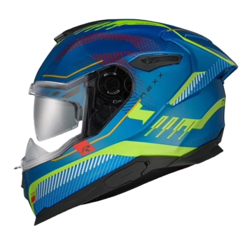 Casca moto NEXX Y.100R Baron Sky Blue Neon