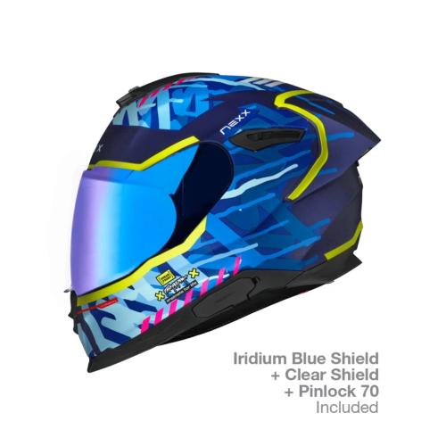 Casca moto NEXX Y.100R UrbanGram Indigo Blu