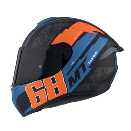 Casca moto MT Targo Pro Welcome D4 Portocaliu Fluor Mat