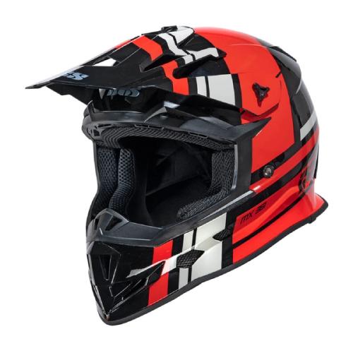 Casca moto Cross-Enduro IXS 361 2.3 negru/rosu